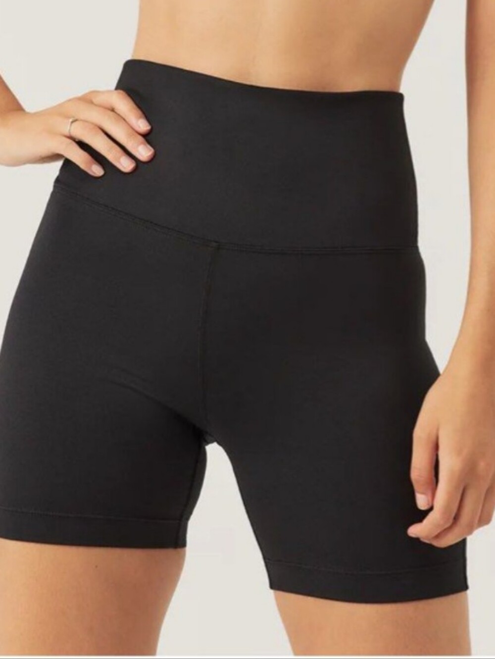 Outdoor Voices Black High-Rise Bike Shorts